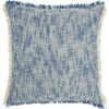 Homeroots 20 x 20 in. Blue & Ivory Abstract Pattern Throw Pillow 386319